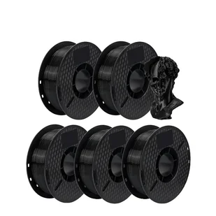 filament do drukarek 3D, tworzywo PETG 5KG, kolor czarno-biały, czarny - Filamenty i akcesoria do drukarek 3D - miniaturka - grafika 1
