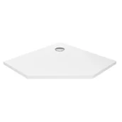 Brodziki prysznicowe - New Trendy B-0499 Brodzik NEX konglomeratowy pi$358ciokątny 90x90x3,5 antracyt struktura - miniaturka - grafika 1