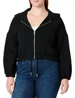 Bluzy damskie - Bluza damska Only Onlscarlett L/S Zip Hood SWT Noos, czarny, M - miniaturka - grafika 1