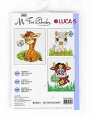 Pasmanteria - 3 zestawy do nauki haftowania dla dzieci M03 LUCA-S żyrafa, konik, krówka - miniaturka - grafika 1