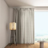 Zasłony - Zasłona na taśmie marszczącej 1 szt., szaro-biała kratka (1,5x1,5cm), Quadro - miniaturka - grafika 1