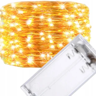 Lampki Led Drucik Do Dekoracji Girlanda Na Baterie Barwa Ciepła 20 Led - Girlandy - miniaturka - grafika 1