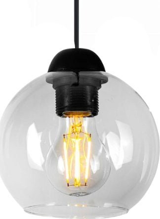 Lampa wisząca zwis pojedynczy czarny BOLL