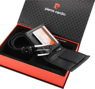 Paski - Pierre Cardin Męski portfel i pasek - zestaw od Pierre Cardin NoSize - miniaturka - grafika 1