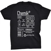 Koszulki męskie - Chemik Etykieta Koszulka Prezent Dla Chemika - miniaturka - grafika 1
