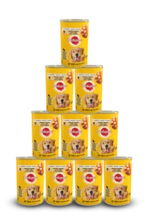 Pedigree Mokra karma dla psa w puszce z kurczakiem i marchewką w galarecie 24x400 g - Mokra karma dla psów - miniaturka - grafika 1