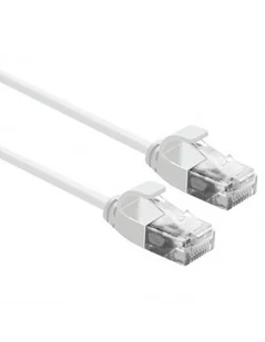 Patchcord Utp kat. 6A LSOH,slim, biały, 0,5m - Patchcordy - miniaturka - grafika 1