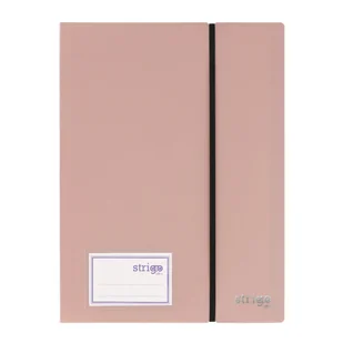 Album ofertowy Strigo A4 20 koszulek z gumką zgaszony różowy - Teczki i skoroszyty - miniaturka - grafika 1