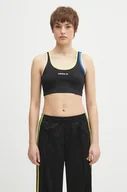 Biustonosze - adidas Originals biustonosz sportowy Linear kolor czarny gładki JD2735 - miniaturka - grafika 1