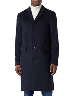 Płaszcze męskie - Scotch & Soda Męski klasyczny jednorzędowy płaszcz z mieszanki wełny płaszcz wełniany, Night Melange 0419, S - grafika 1