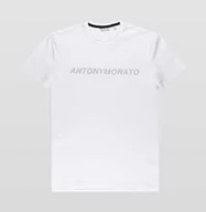 Koszulki męskie - T-Shirt Męski Antony Morato Super Slim Fit White - Xxl - miniaturka - grafika 1