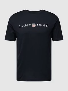 Koszulki męskie - T-shirt z nadrukiem z logo - grafika 1