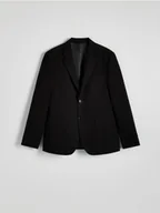 Kurtki męskie - Reserved - Marynarka slim fit z dodatkiem wiskozy - czarny - miniaturka - grafika 1
