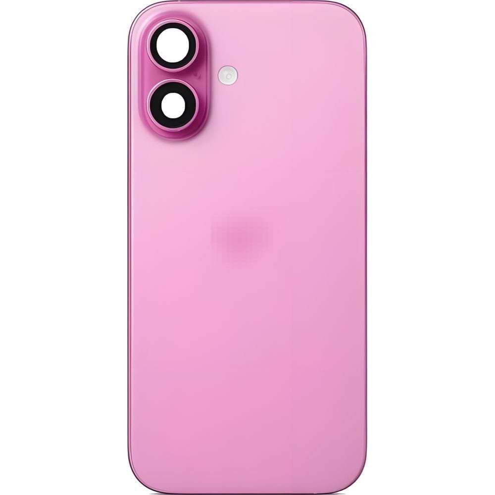 Tylna szyba z ramką, klapka baterii, panel tylny plecki do iPhone 16, różowa