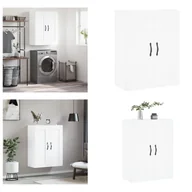 Szafki do salonu - vidaXL Szafka ścienna biała 69,5x34x90 cm Materiał drewnopochodny - Szafka ścienna - Szafki ścienne - Szafka - Szafka do przechowywania - miniaturka - grafika 1