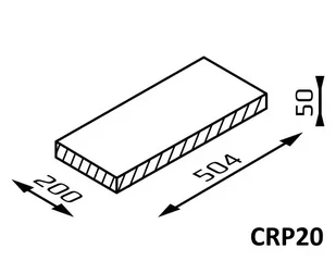 Daszek na murek CRP20 50,4x20x5 alba / Joniec - Akcesoria do ogrodzeń - miniaturka - grafika 1