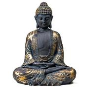 Figurki dekoracyjne - Figurka Medytujacy Budda Japonia 22Cm - miniaturka - grafika 1