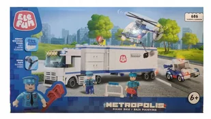 Duzy zestaw Klocki Elefun BAZA POLICYJNA 686el. - Klocki - miniaturka - grafika 1