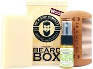 Zestawy kosmetyków męskich - Dr K Soap Beard BOX Woodland - zestaw do pielęgnacji brody, mydło, olejek i grzebień - miniaturka - grafika 1