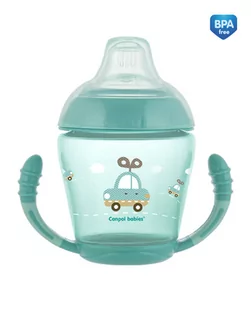 Canpol babies Babies, Toys, Kubek niekapek, silikonowy, Turkusowy, 230 ml - Kubki dla dzieci - miniaturka - grafika 1