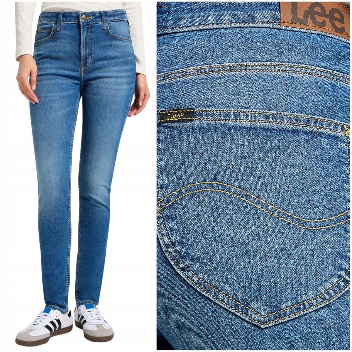 Lee Scarlett High MidDestiny wysokie damskie spodnie jeansowe rurki W29 L33