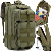 Plecaki - Plecak Wojskowy Turystyczny Militarny Survival Taktyczny Zielony 28l - miniaturka - grafika 1