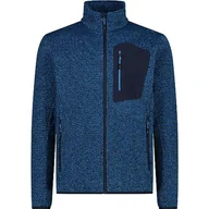 Kurtki męskie - CMP męska kurtka Knit-Tech River-B. Blue, 56 - miniaturka - grafika 1