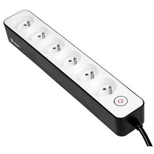 Tracer Listwa zasilająca Zebra 1,5m 6 gniazd z wyłącznikiem czarno-biała TRALIS46259 - Listwy zasilające - miniaturka - grafika 1