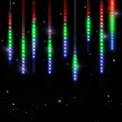 Oświetlenie świąteczne - Lampki choinkowe Świąteczne Kolorowe Deszcz meteorów - miniaturka - grafika 1