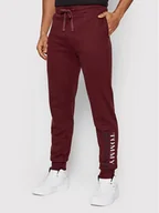 Spodnie sportowe męskie - Tommy Hilfiger Spodnie dresowe UM0UM02360 Bordowy Regular Fit - miniaturka - grafika 1