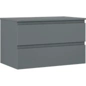 Szafki łazienkowe - Mexen Orio szafka łazienkowa podumywalkowa 80 cm z blatem, 2 szuflady, grafit mat - 91A10-08047-2-BFFC66 - miniaturka - grafika 1