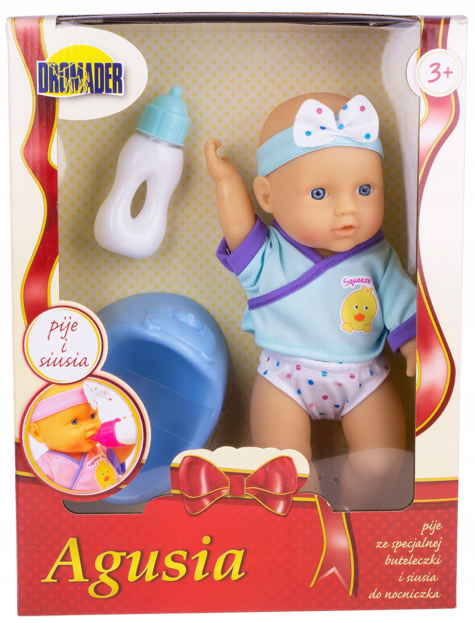 Lalka Agusia Pije i Siusia Laleczka Bobas Jak żywa Interaktywny Dzidziuś 3+