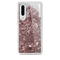 Etui i futerały do telefonów - Hama White Diamonds Sparkle Case Huawei P30 Różowo-Złoty Serca - miniaturka - grafika 1