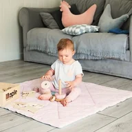 Maty edukacyjne - Mata niemowlęca różowo szara Lovely Dots - miniaturka - grafika 1
