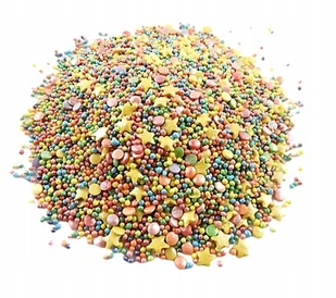 POSYPKA CUKROWA na tort MACZKI GWIAZDKI dekoracje URODZINY ozdoby MIX 50g - Dodatki do ciast w proszku - miniaturka - grafika 1