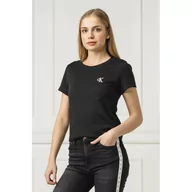 Koszulki i topy damskie - CALVIN KLEIN JEANS T-shirt | Slim Fit - miniaturka - grafika 1