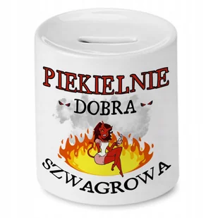 Skarbonka Dla Twojej Starej na Urodziny na Prezent z Nadrukiem ze Zdjęciem + Opakowanie na prezent (wzór 04) - Skarbonki - miniaturka - grafika 1