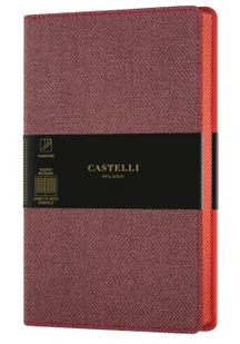 Castelli Notatnik 13x21cm kratka Castelli Harris Red - Notesy i bloczki - miniaturka - grafika 2