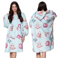 Bluzy damskie - KOC BLUZA Oversize Ciepła Gruba KOCBLUZA 2w1XXL LENIWCE Futrzak[UB-KB-WZ-12 - miniaturka - grafika 1