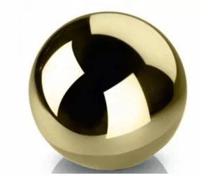 Kula Ceramiczna Dekoracyjna 6 cm Złota - Figurki dekoracyjne - miniaturka - grafika 1