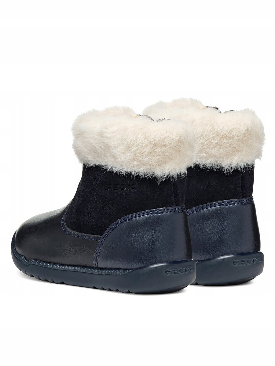 Geox Dziecięce Kozaki Granatowe Ze Skórą Na Zimę 22 Jlb