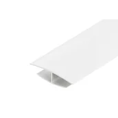Listwy i profile - Listwa łącząca H do paneli ściennych PVC 3 m biała Cezar - miniaturka - grafika 1