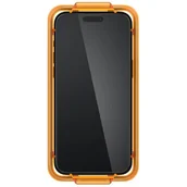 Szkła hartowane na telefon - Spigen Alm Glass FC 2-pack do iPhone 15 Pro Max black - miniaturka - grafika 1