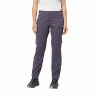 Spodnie sportowe damskie - Damskie spodnie softshellowe Jack Wolfskin GLASTAL ZIP AWAY PANTS W dark grape - 34 - miniaturka - grafika 1