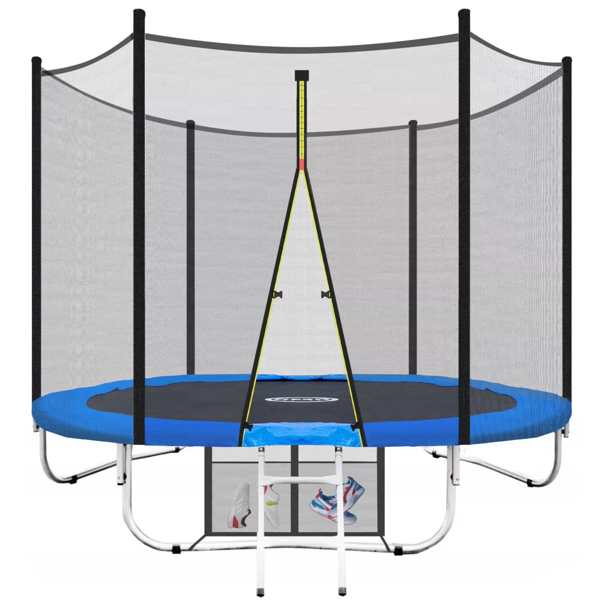 TRAMPOLINA OGRODOWA 252CM Z SIATKĄ + DRABINKA FIT-NET