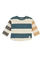 Kaftaniki dla niemowląt - Noppies Koszulka w kolorze beżowo-niebieskim - miniaturka - grafika 1