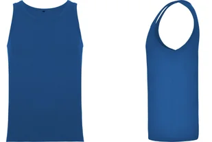 TANK TOP Koszulka Męska Sportowa Na Ramiączka Bawełna ROLY 6545 BLUE S - Koszulki męskie - miniaturka - grafika 1