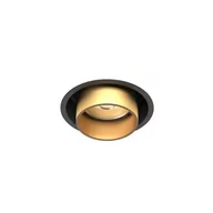 Lampy sufitowe - Czarne oczko ze złotą satynową tubą GU10 10800 z serii MONO SLIDE - miniaturka - grafika 1