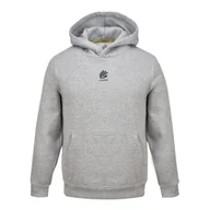 Bluzy męskie - Męska bluza dresowa nierozpinana z kapturem Under Armour Curry Splash - szara - UNDER ARMOUR - miniaturka - grafika 1