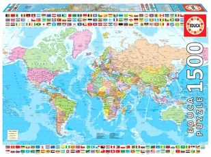 Educa Puzzle 1500 Mapa polityczna świata G3 - Puzzle - miniaturka - grafika 2